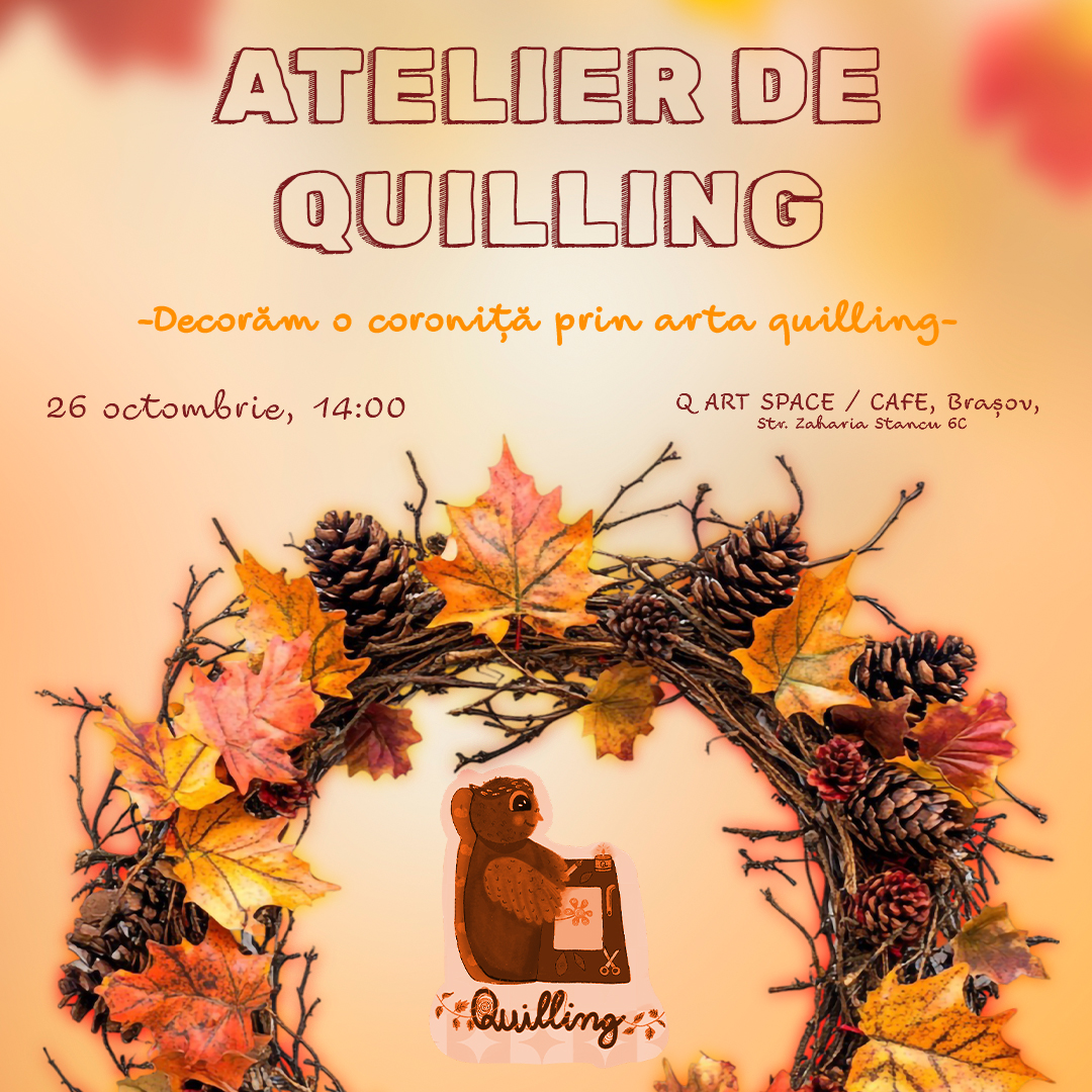 Atelier de personalizare coroniță decorativă din nuiele prin arta quilling
