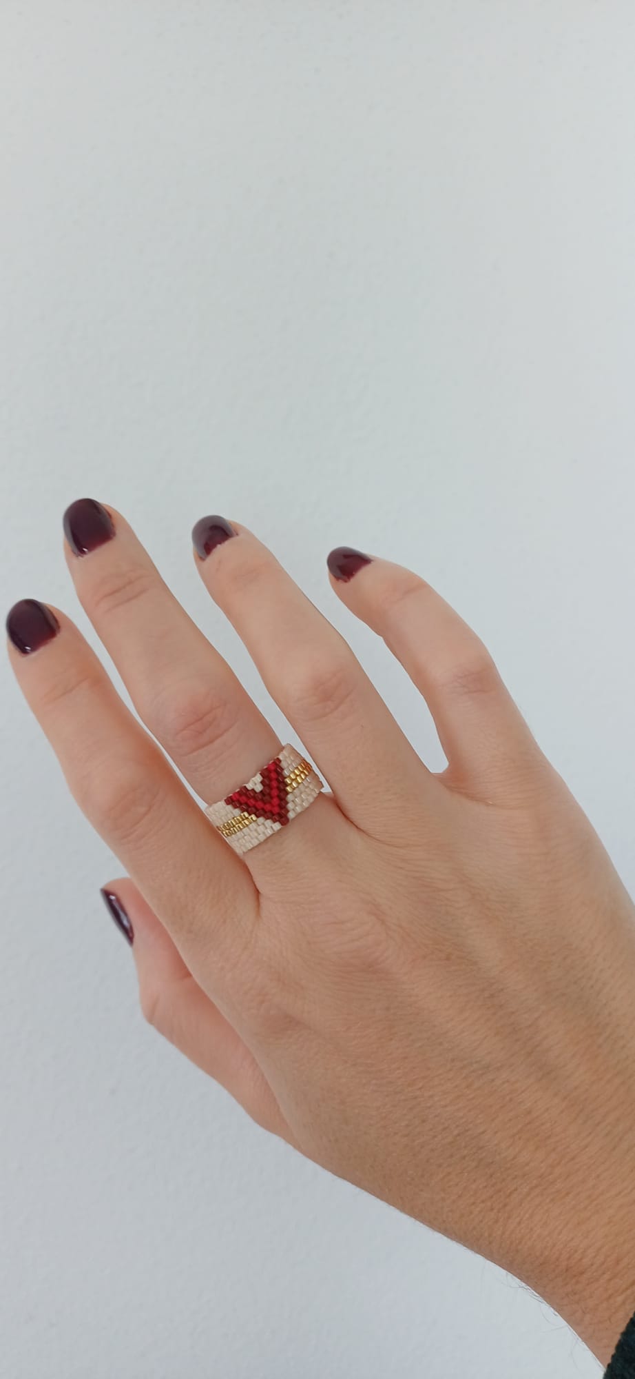 Inel din margele "Triangulum" - imagine 4