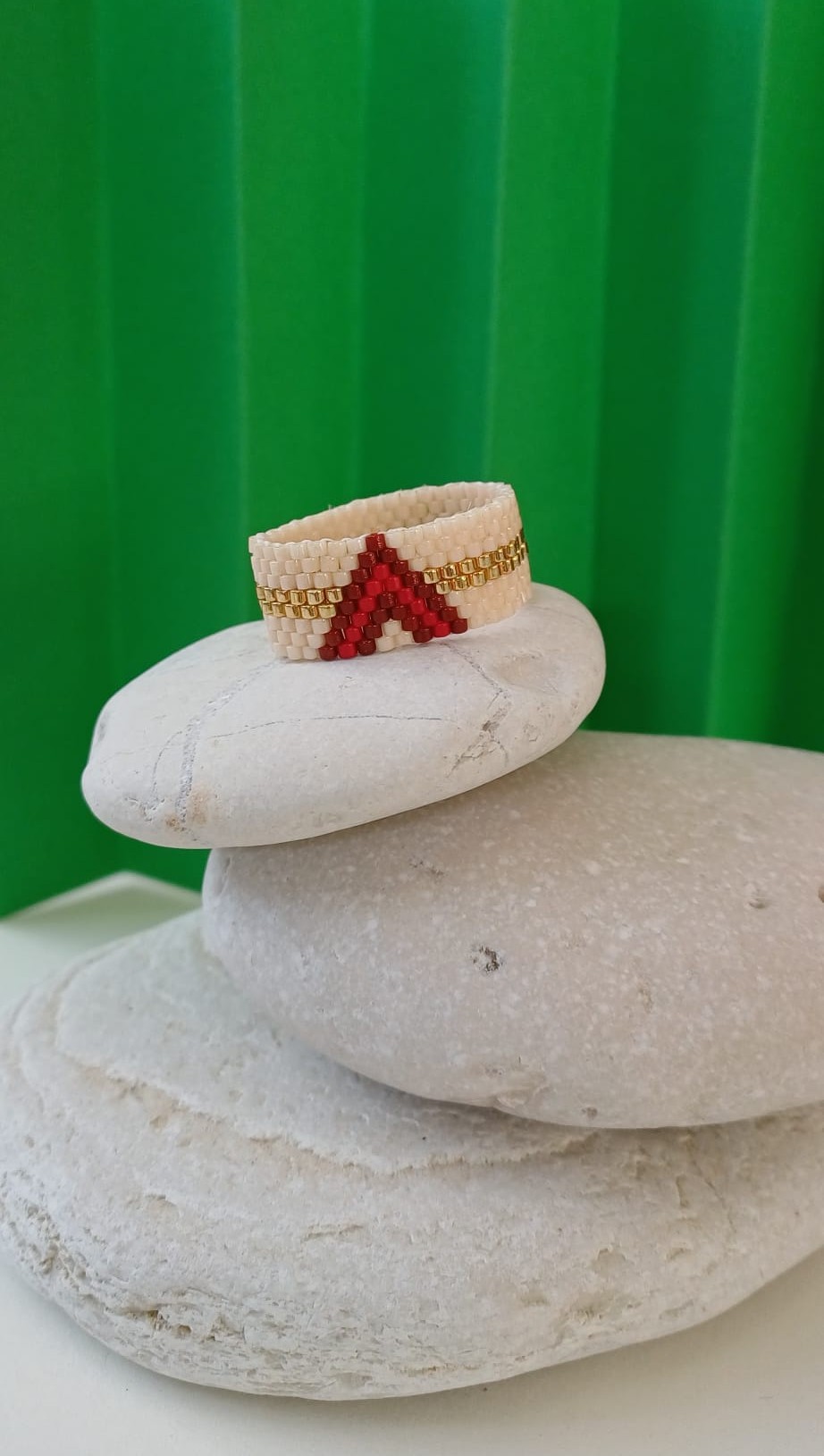 Inel din margele "Triangulum" - imagine 3