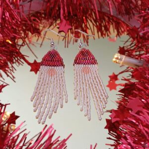 Cercei din mărgele - Crăciun - Ajutoarele moșului