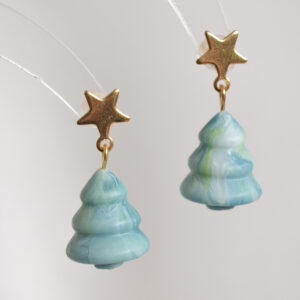 Cercei brăduț din lut polimeric, colecția Festive Frost