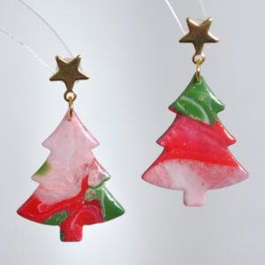 Cercei brăduț din lut polimeric, colecția Christmas Carol