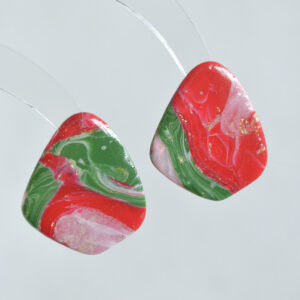 Cercei simpli din lut polimeric, colecția Christmas Carol