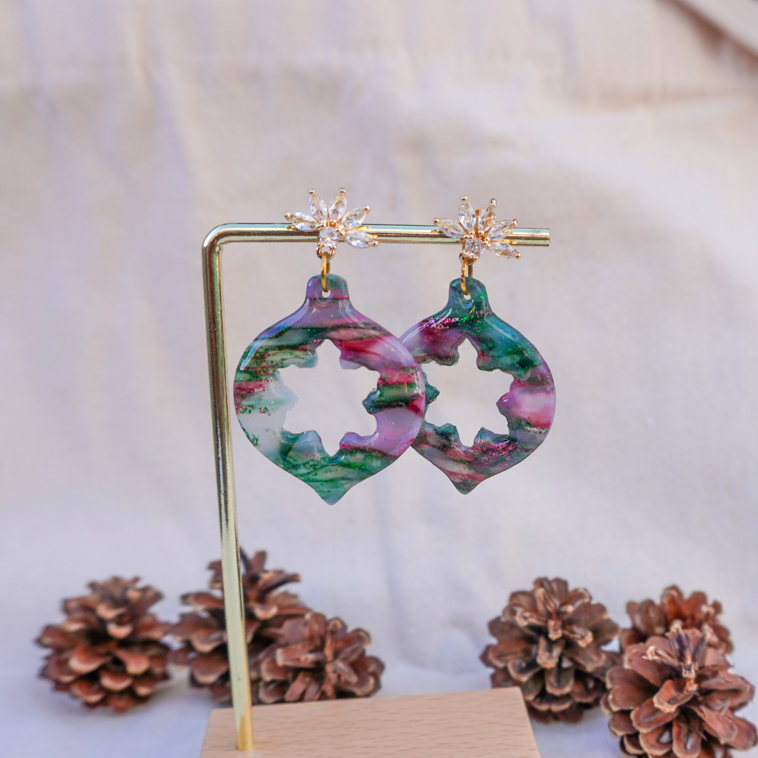 Cercei Frostine Handmade din Lut Polimeric - imagine 2