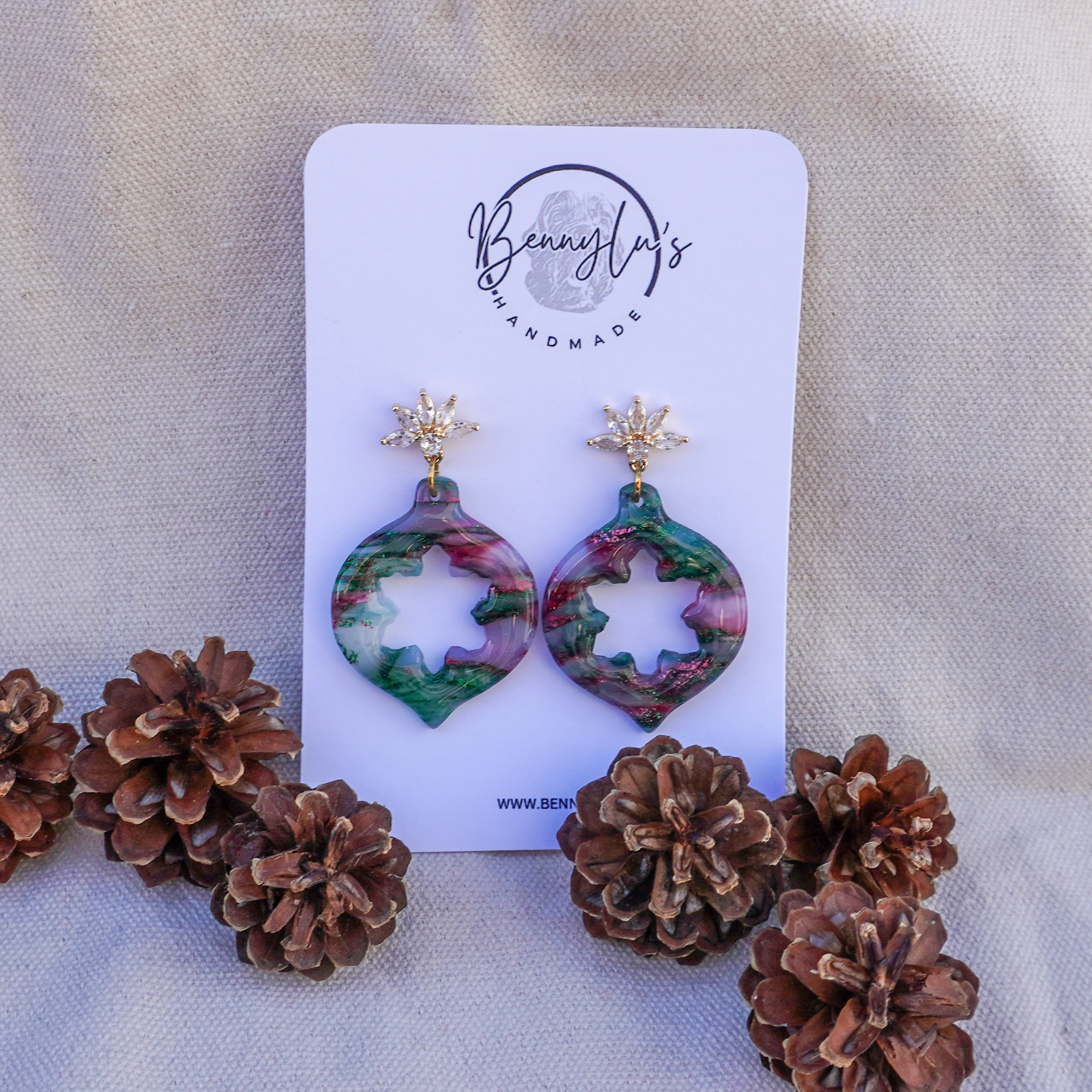 Cercei Frostine Handmade din Lut Polimeric - imagine 3