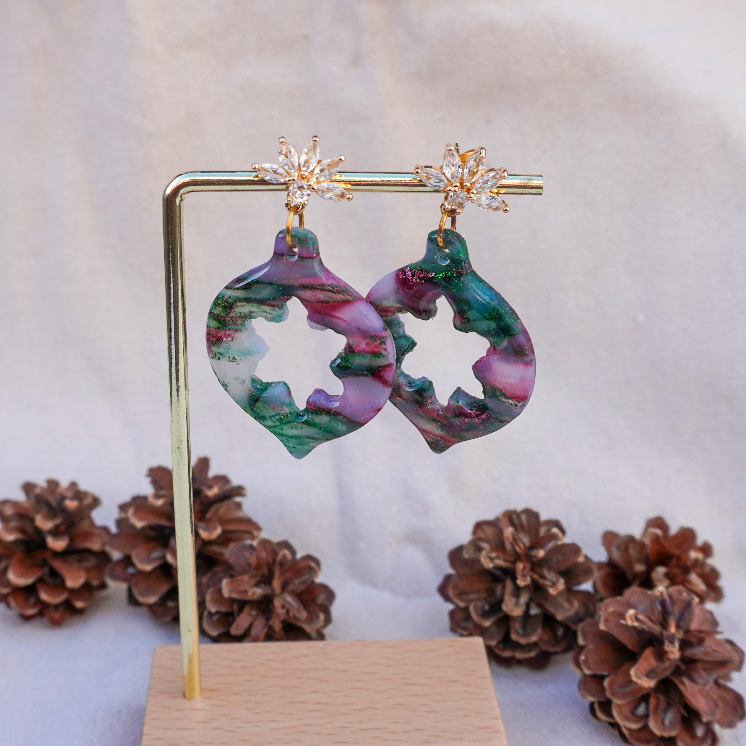 Cercei Frostine Handmade din Lut Polimeric - imagine 4