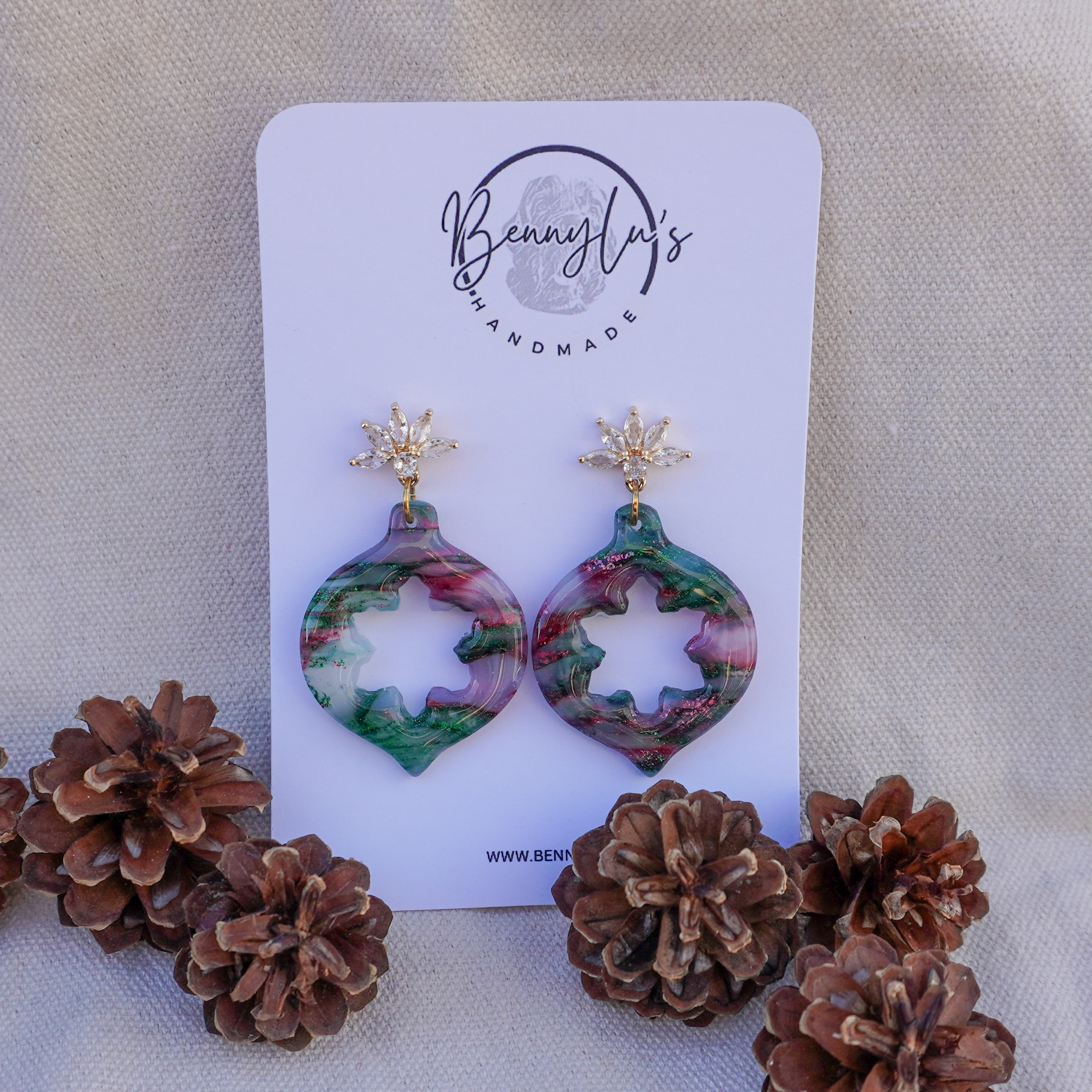 Cercei Frostine Handmade din Lut Polimeric - imagine 6