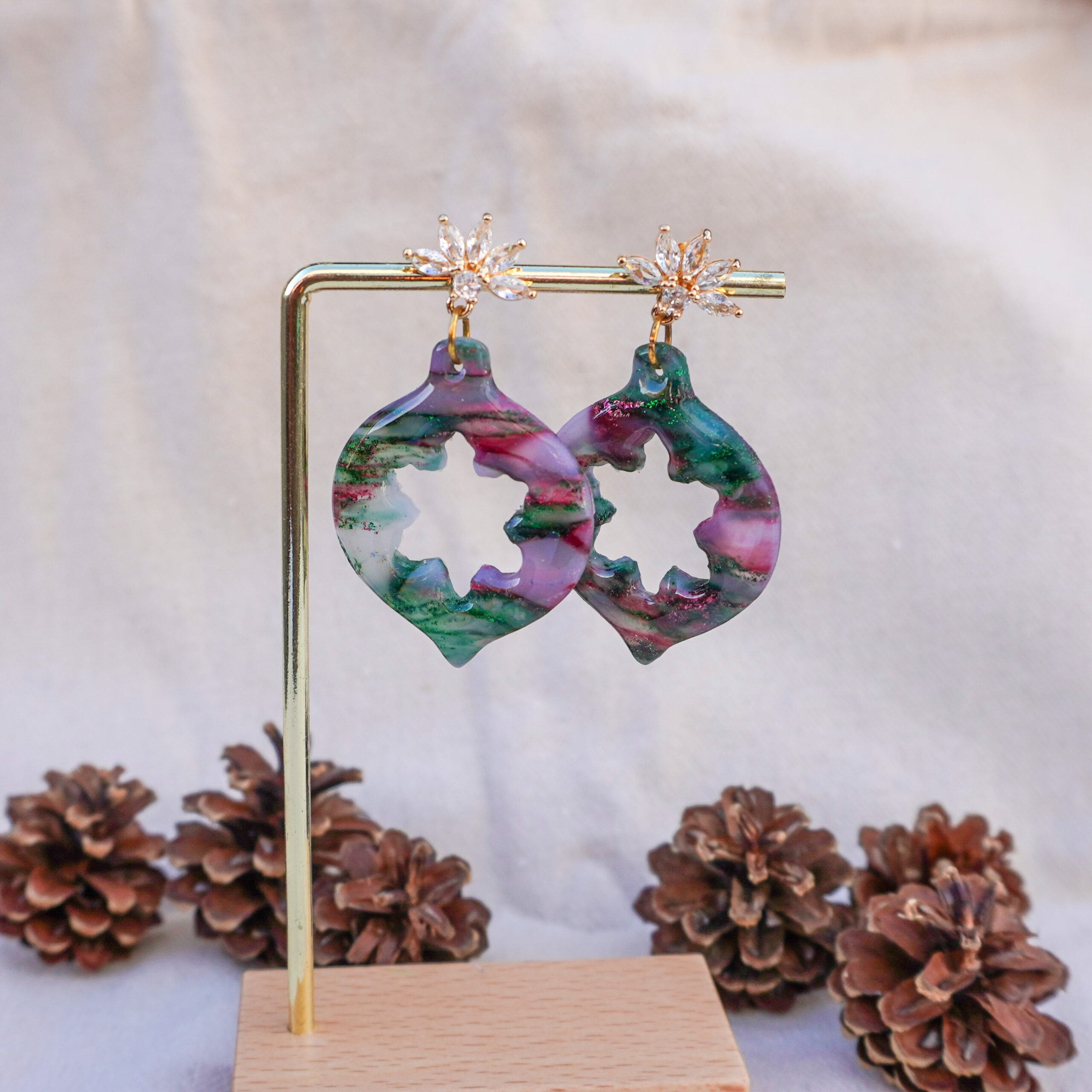 Cercei Frostine Handmade din Lut Polimeric - imagine 7