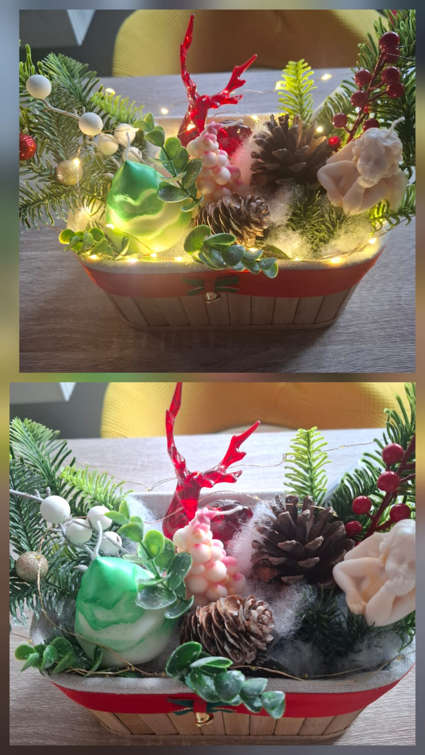 Decorațiune cu lumânări din ceara de soia