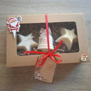 Set 3 lumanari Craciun - aroma scorțișoară si portocală- model 2