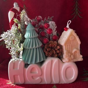 Recipient ceramic Hello - alb