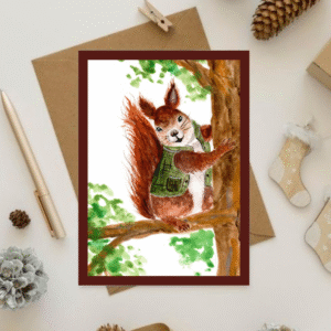 Cartolina cu Veverita Rita