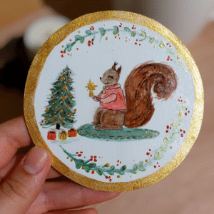 Suport de cana Veverița Rița de Crăciun
