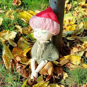 Păpușă Ciupercă - jucărie textilă handmade