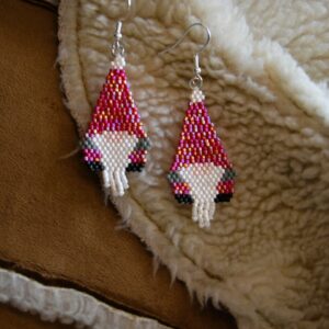 Cercei din mărgele - Crăciun - Elful moșului