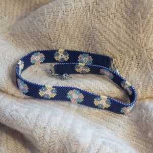 Colier tip chocker "Flori de gheata"