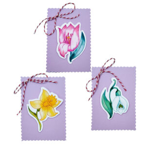 martistickere martisoare autocolante lalea ghiocel narcisa