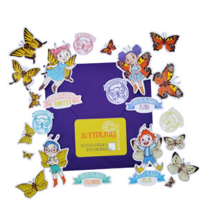 autocolante cu fluturasi butterfly stickers ambalate in plic